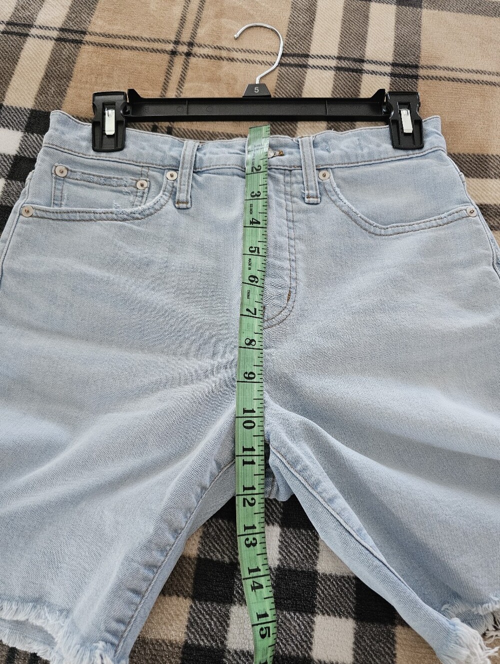 Light Wash High-Rise Denim Bermuda Shorts - Light Blue - Picture 6 of 8